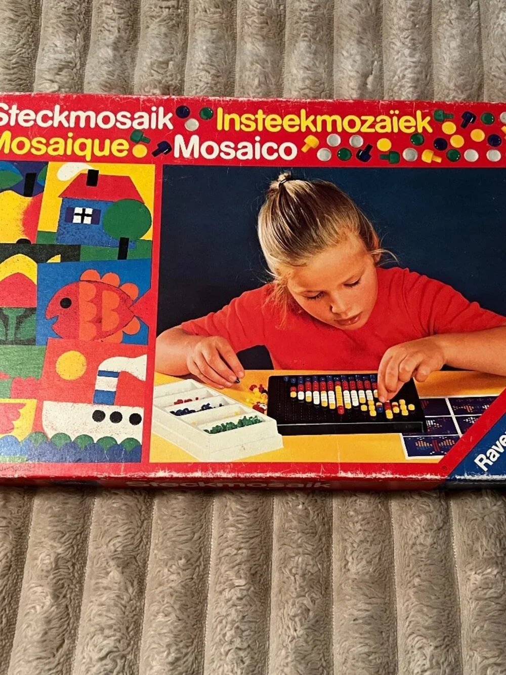 RAVENSBURGER STECKMOSAIK PEG BOARD ACTIVITY SET-GUC!